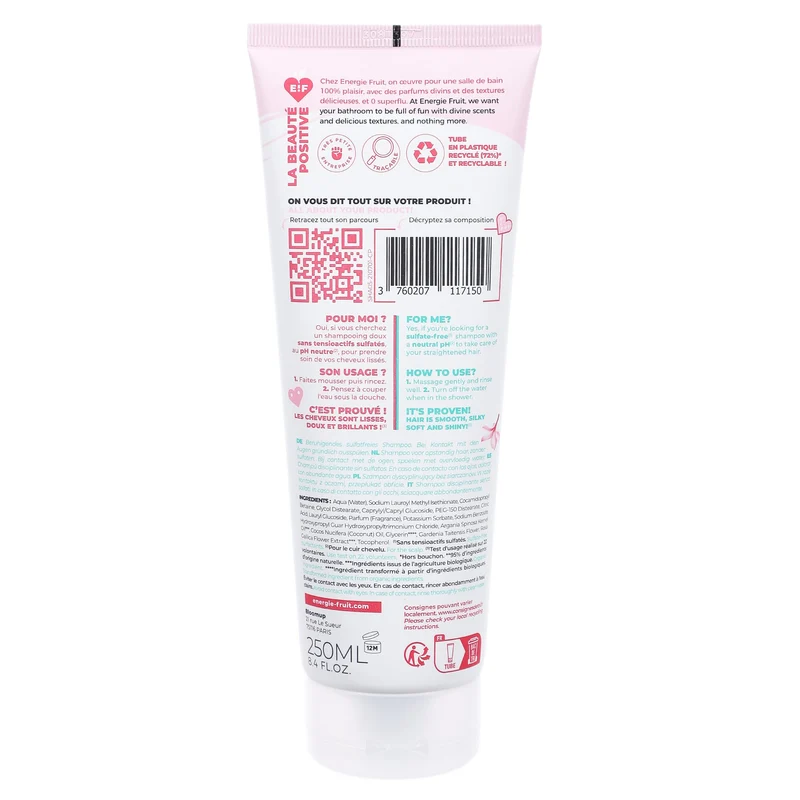 Shampoing disciplinant huile de monoï rose et argan