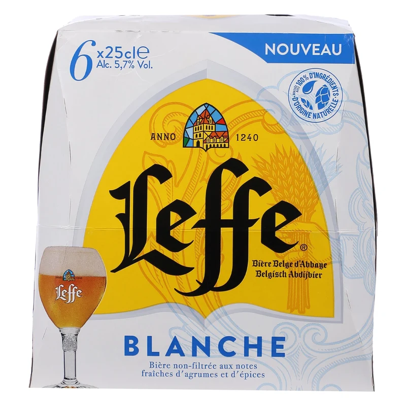 Pack 6 bières blanches 25 cl