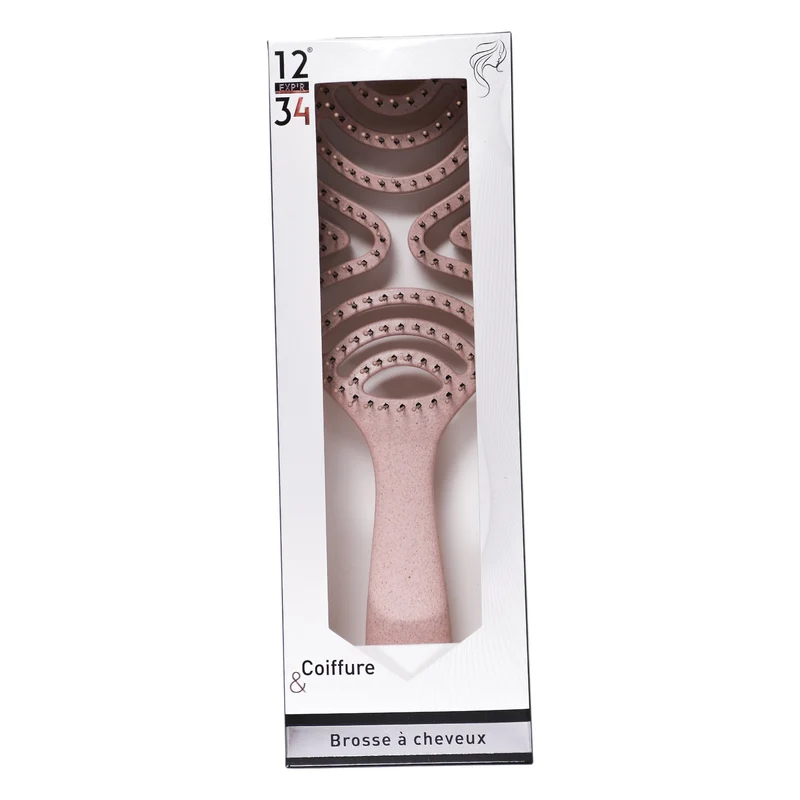 Brosse cheveux rose pâle