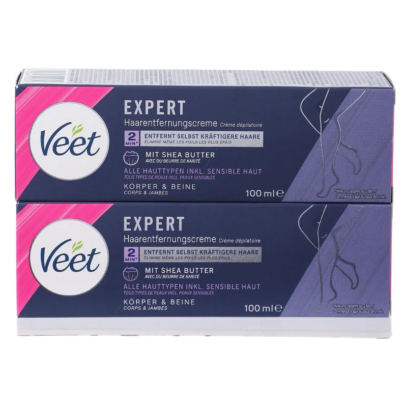 Lot de 2 crèmes épilatoires expert corps et jambes