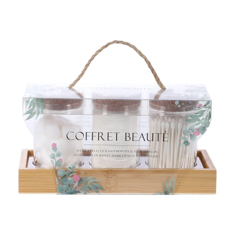 Coffret de 125 coton tiges + 40 cotons visage + 20 boules de coton