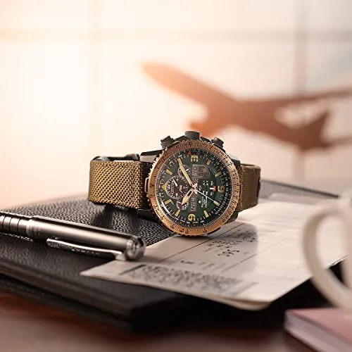CITIZEN Promaster Eco Drive Radio Controlled Watch Aviation Slide Rule JY8074-11X Khaki