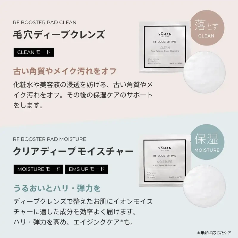 Ya-Man Facial Beauty Device with RF Booster Pads Deep Cleanse YRF0003