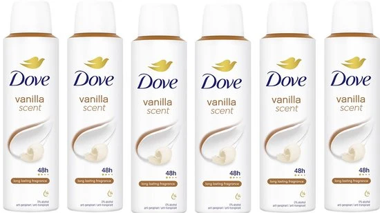 Dove Deodorant Spray Vanilla Scent - Voordeelverpakking 6 x 150 ml