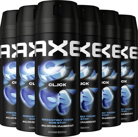 AXE - Deodorant Bodyspray - Click - 6 x 150 ml - Voordeelverpakkin