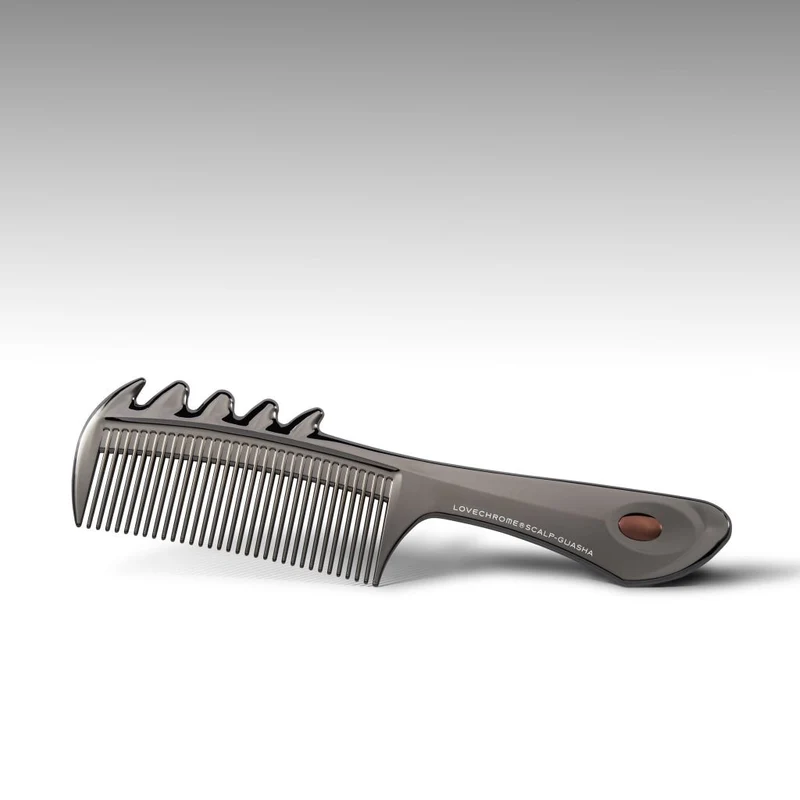 LOVECHROME PG Scalp Kassa Hair Brush Comb, Premium Black