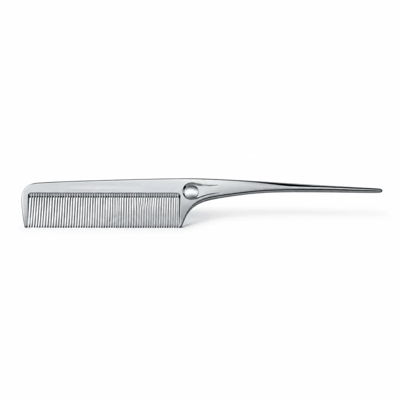 LOVECHROME F Ring Hair Brush Comb, Silver
