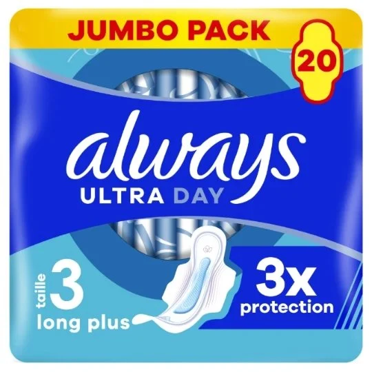 Serviettes hygiéniques Ultra Day Long Plus T3 20 unités Always