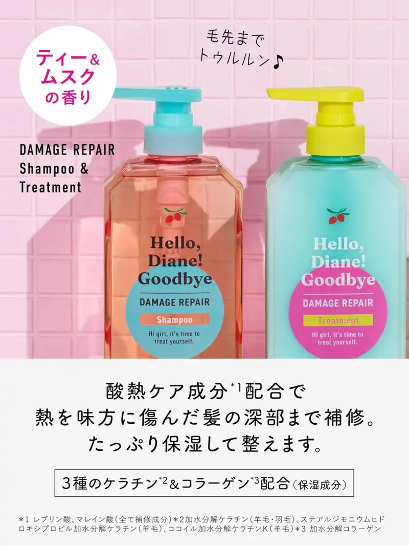 Diane Tom and Jerry Treatment for Damaged Hair 400ml Tea Musk