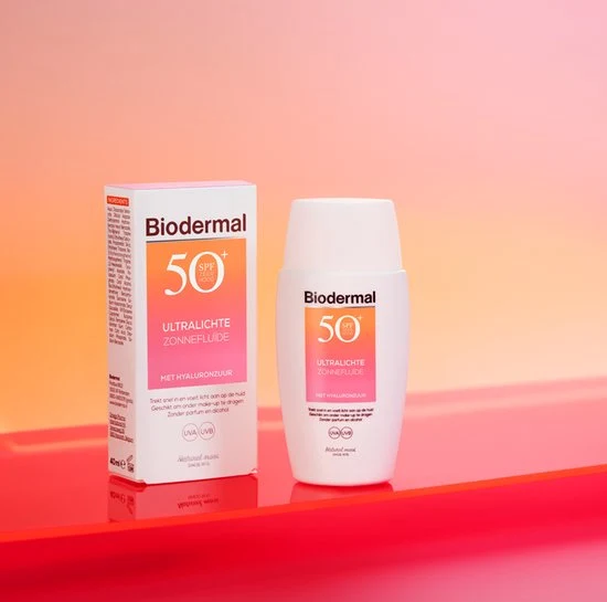 Biodermal Ultralichte Zonnefluide - Zonnebrand met SPF50+ - met hyaluronzuur - Zonnebrand gezicht