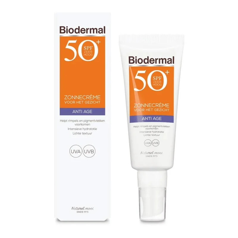Biodermal Zonnecreme Gezicht Anti Age SPF 50+ 40 ml