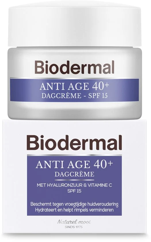 Biodermal Anti Age dagcrème 40+ - Dagcrème met SPF15 - 50ml