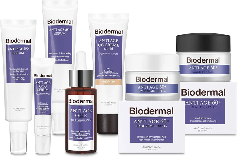 Biodermal Anti Age 60+ - Nachtcrème tegen huidveroudering - Deze nachtcreme helpt om de fijne lijntjes en rimpels te verminderen - 50ml