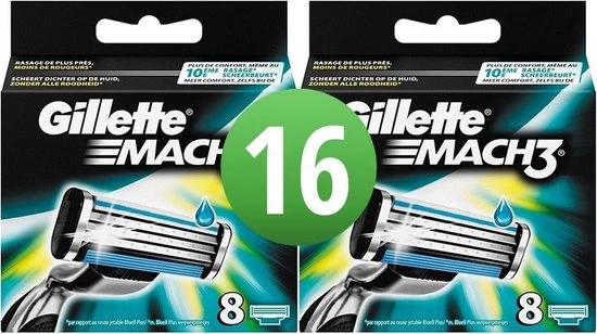 Gillette Mach3-16 stuks-scheermesjes