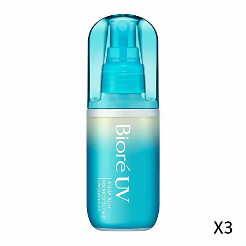 Biore Japan UV Aqua Rich Protect Spray Mist 60ml - Set of 3