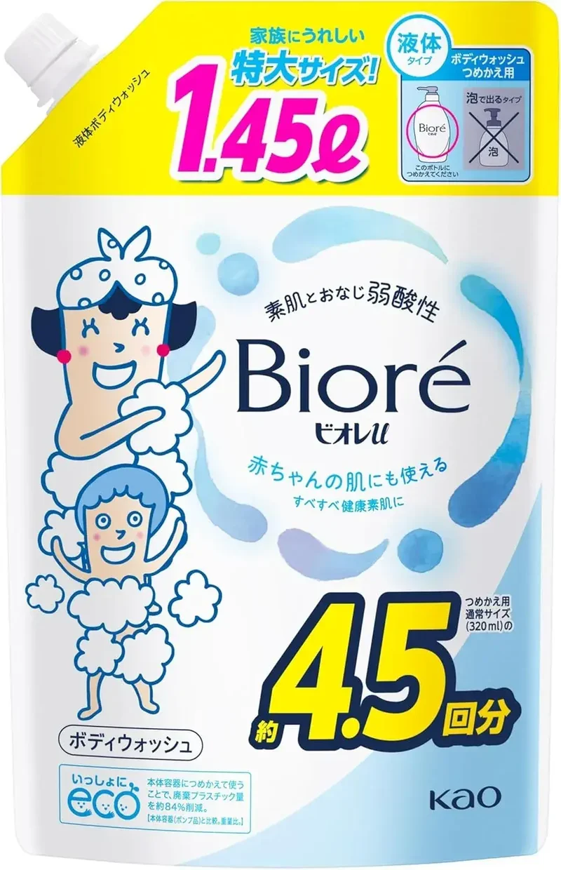 Biore U Body Soap Weakly Acidic Refill for Baby Skin 1450ml