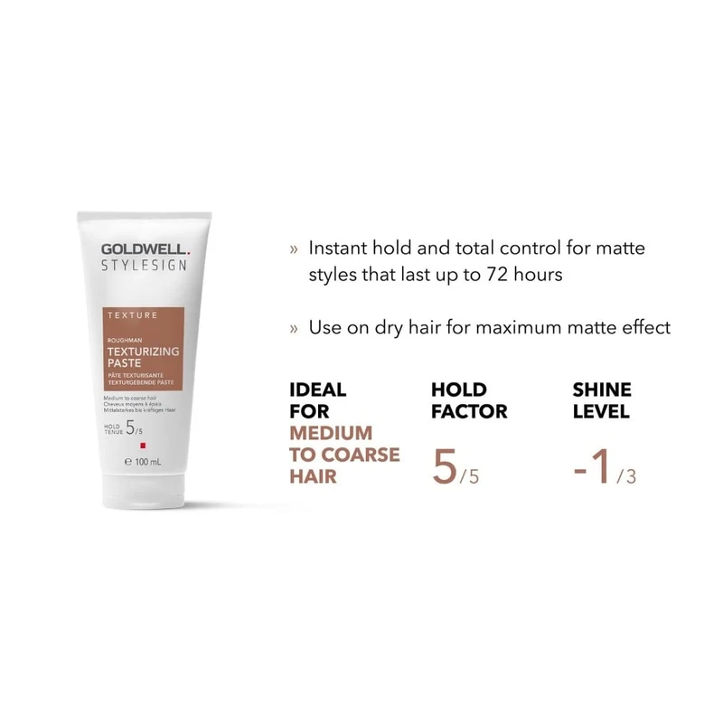 Pâte texturisante "Roughman" - Pour cheveux moyens à épais (100ml/3.3oz)