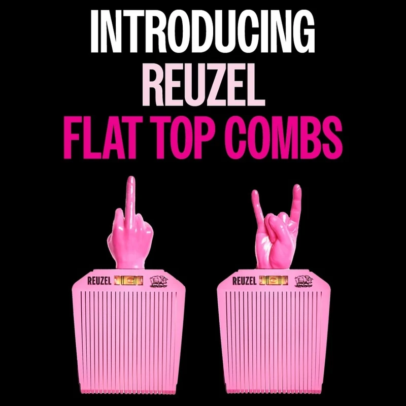 Peigne plat "Rock On Flat Top Comb" - Pour les coupes brosses et les dégradés courts