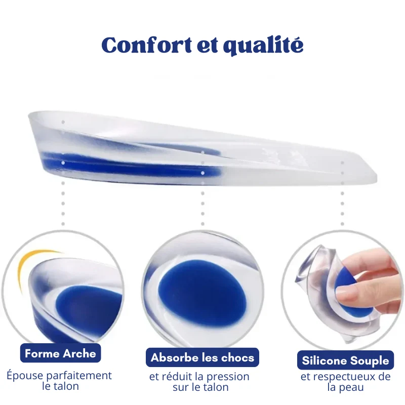 Semelle Talonnette en Gel Anti-douleurs