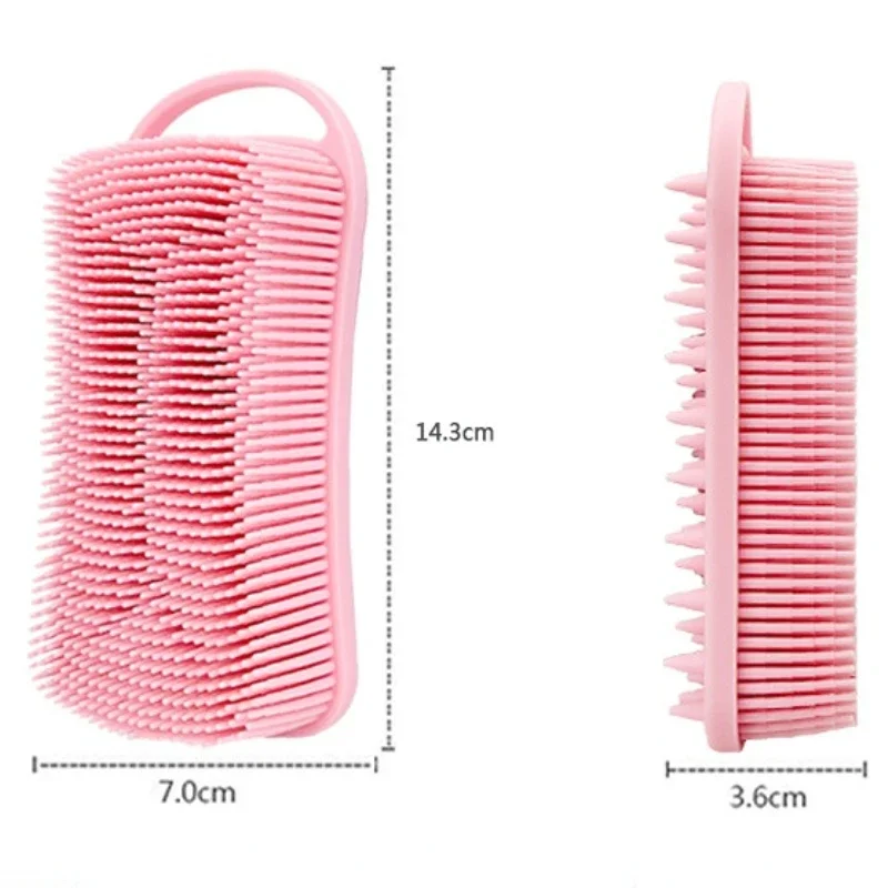 Brosse de douche exfoliante en silicone 2 en 1 Corps & Cheveux