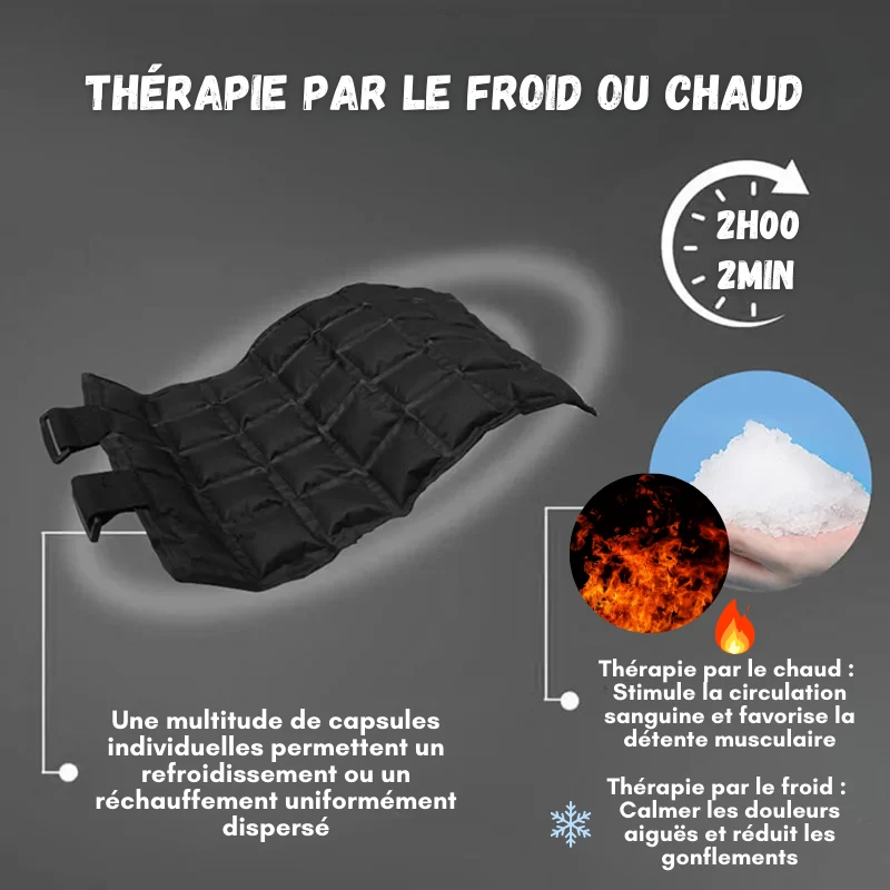 Genouillère Compresse Gel Thérapie Chaud/ Froid
