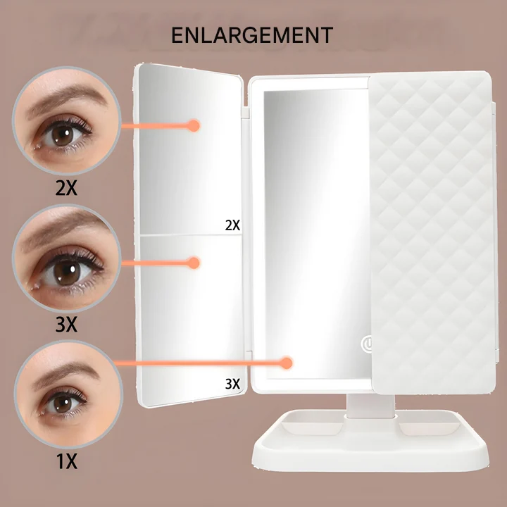 Specchio da Trucco a LED con Tripla Illuminazione - Clara