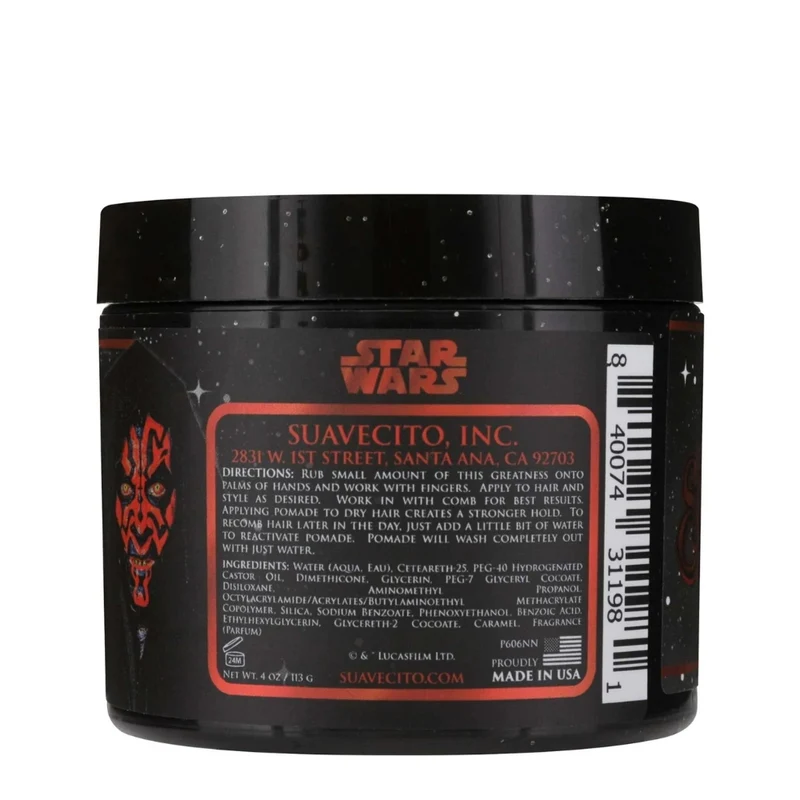 X Star Wars - Pommade "Firme Strong Hold" Édition Darth Maul Dark Side - Tenue extra forte brillance moyenne (118.3ml/4.0oz)