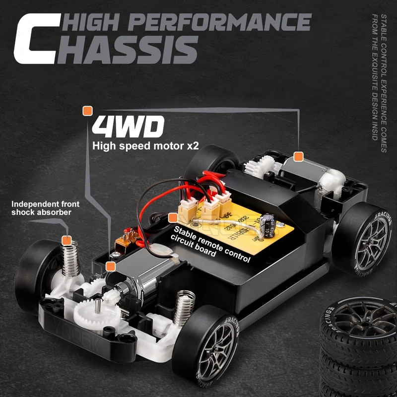 Ultimate Drift Racer 1:24 - Auto RC con Ruote Illumintate