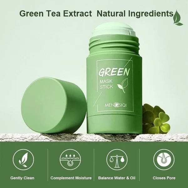 Stick Maschera al Tè Verde - Maschera Viso Purificante e Idratante