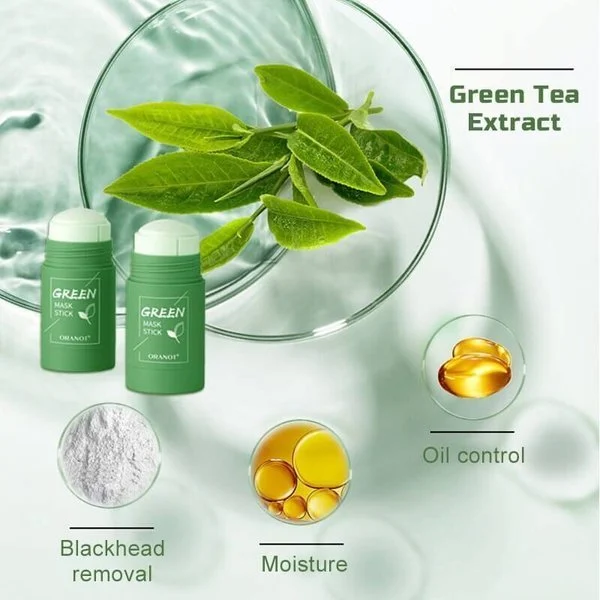 Stick Maschera al Tè Verde - Maschera Viso Purificante e Idratante