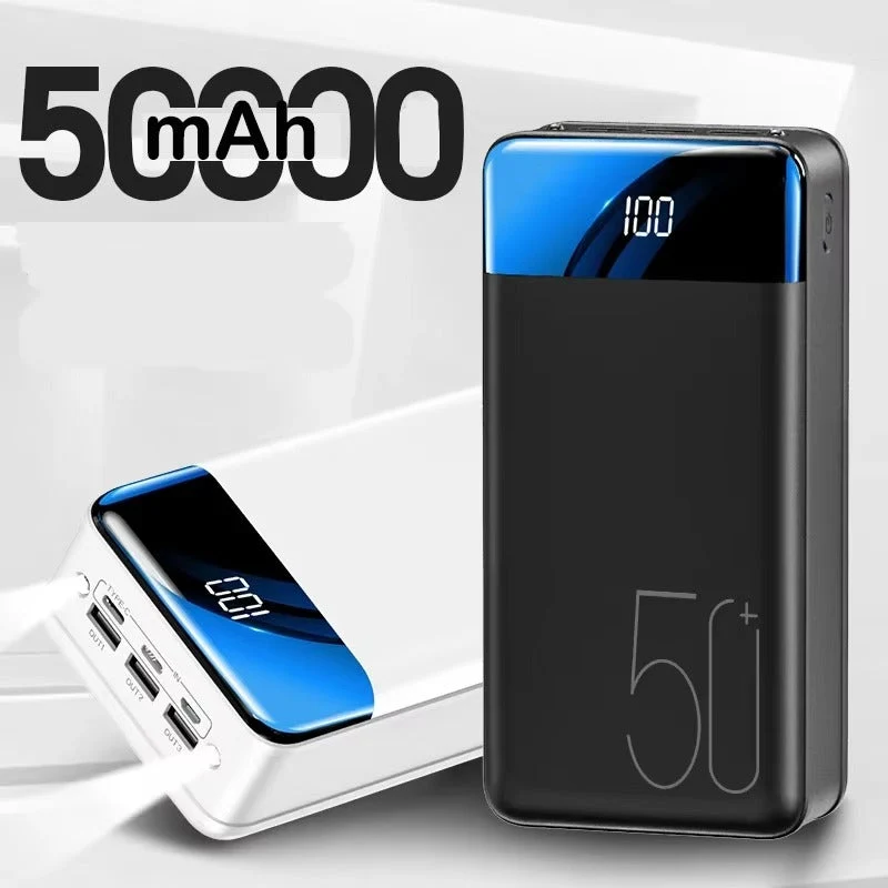 Power Bank da 50.000mAh - Ricarica Veloce per Telefoni e Tablet