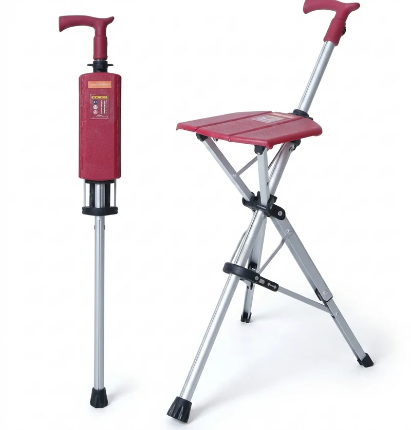 CrutchSeat - Sgabello pieghevole per comfort - leggero e portatile