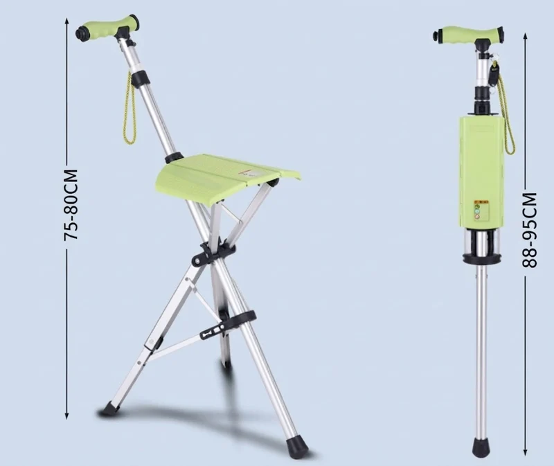 CrutchSeat - Sgabello pieghevole per comfort - leggero e portatile
