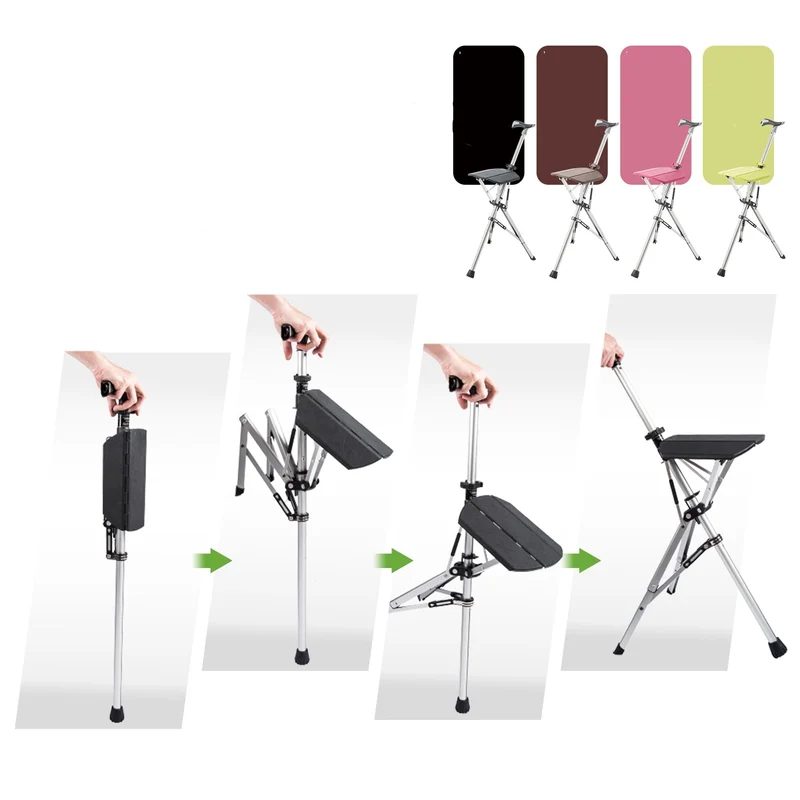 CrutchSeat - Sgabello pieghevole per comfort - leggero e portatile