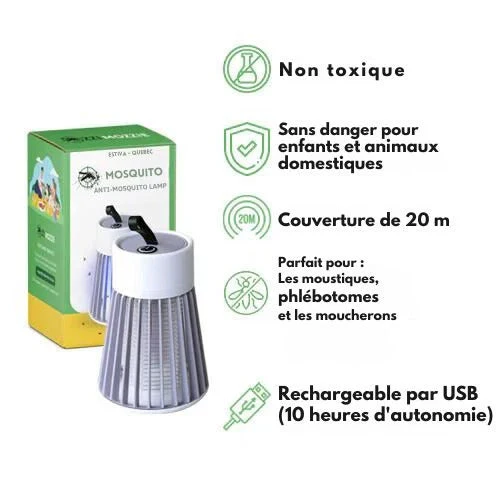Disinfestatore Elettrico UV per Zanzare - Lampada per Insetti per Interni ed Esterni