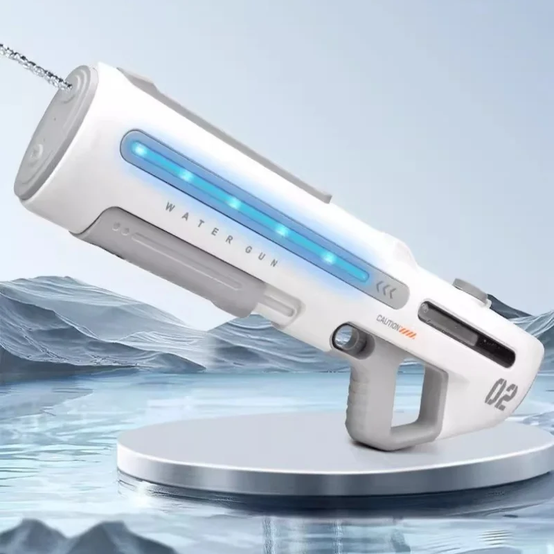 Pistola ad Acqua Potente con LED - Bianca o Grigia