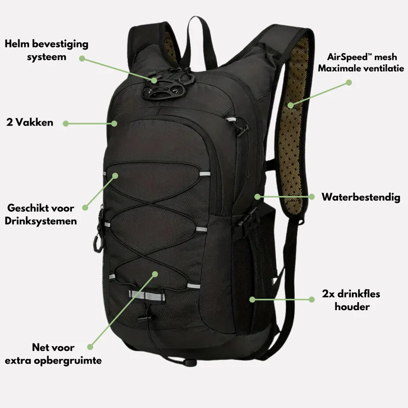Zaino da Bici - Impermeabile & Leggero | Blu/Nero