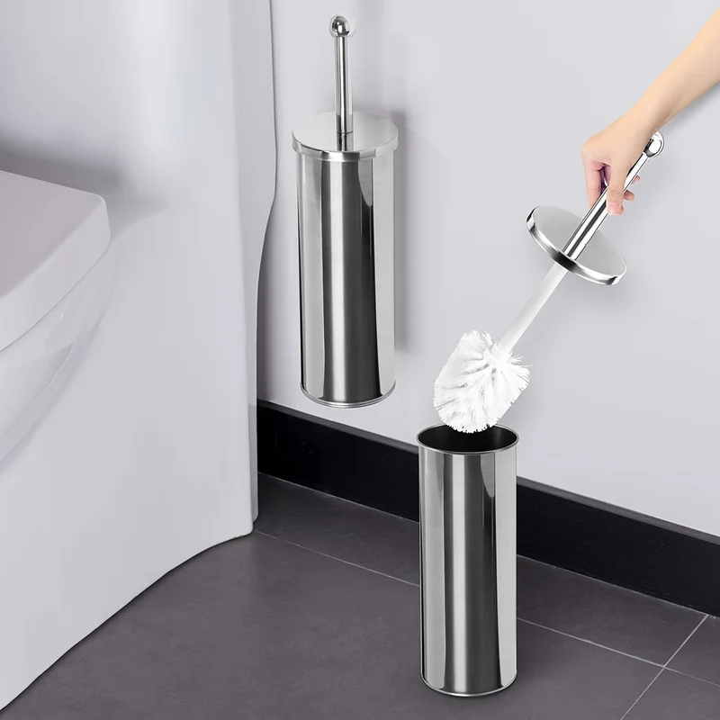 Spazzola per Toilette con Manico Lungo e Supporto Igienico – Durevole e Elegante