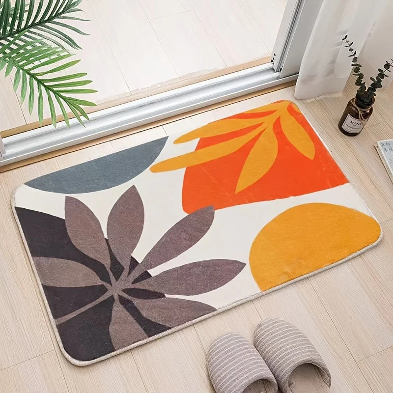 Tappetino da Bagno Geometrico Astratto – Assorbente e Morbido per Bagno o Cucina