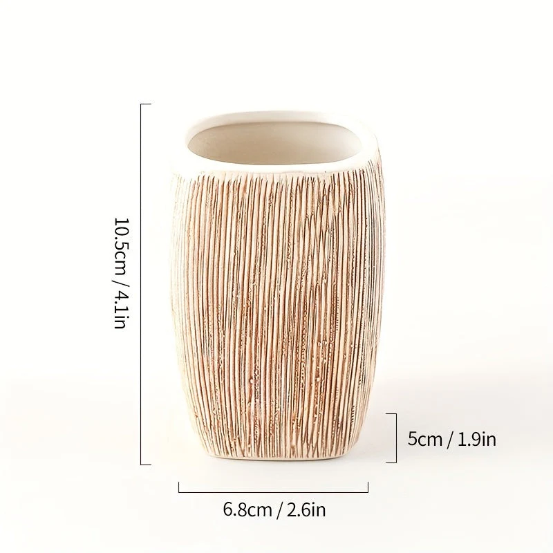 Set da Bagno in Ceramica Stile Legno – Accessori Lusso per un Tocco Naturale nel Tuo Bagno