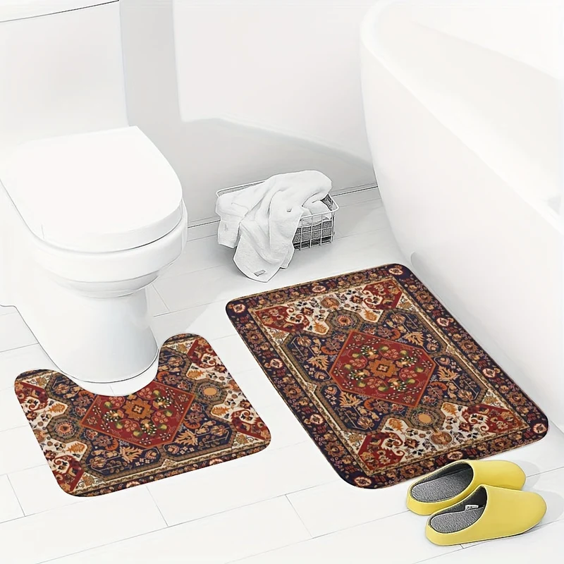 Set di Tappetini da Bagno Ispirati alla Persia – Assorbenti e Antiscivolo