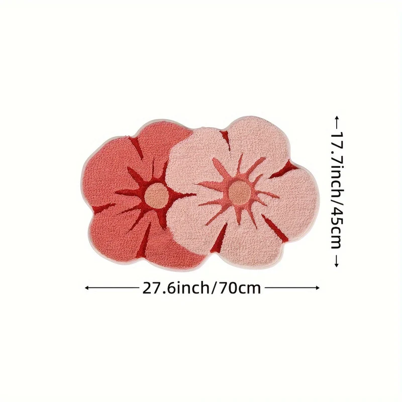Tappeto da Bagno Fluffy Floral – Assorbente e Morbido per Maggiore Comfort