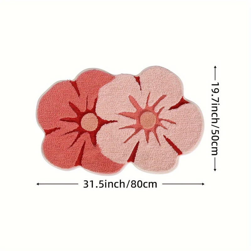 Tappeto da Bagno Fluffy Floral – Assorbente e Morbido per Maggiore Comfort