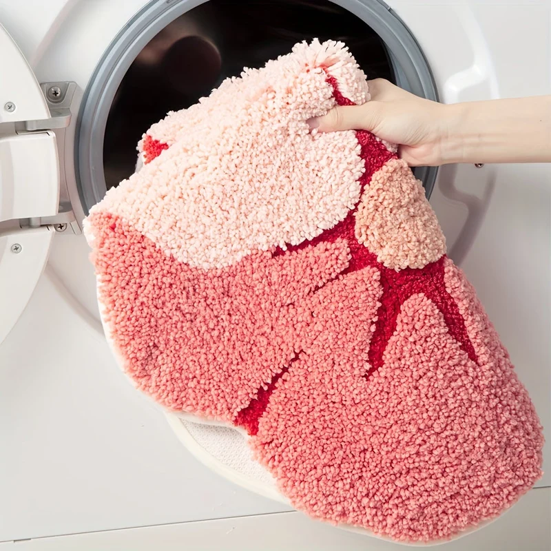 Tappeto da Bagno Fluffy Floral – Assorbente e Morbido per Maggiore Comfort