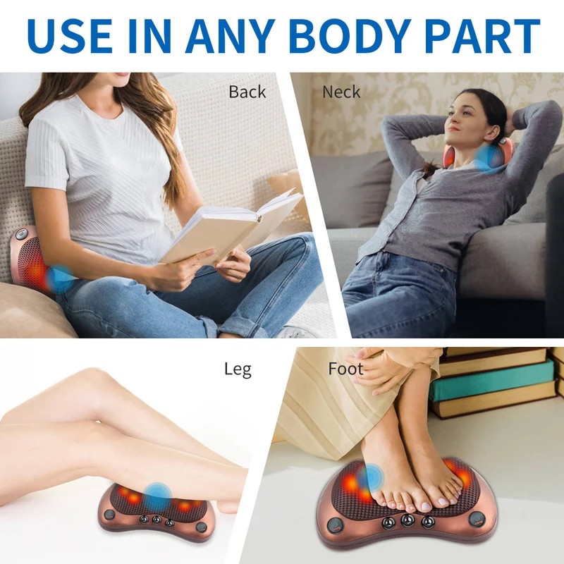 Cuscino Massaggiante Ergonomico – Con Magnetoterapia e Velocità Regolabile per il Massimo Relax