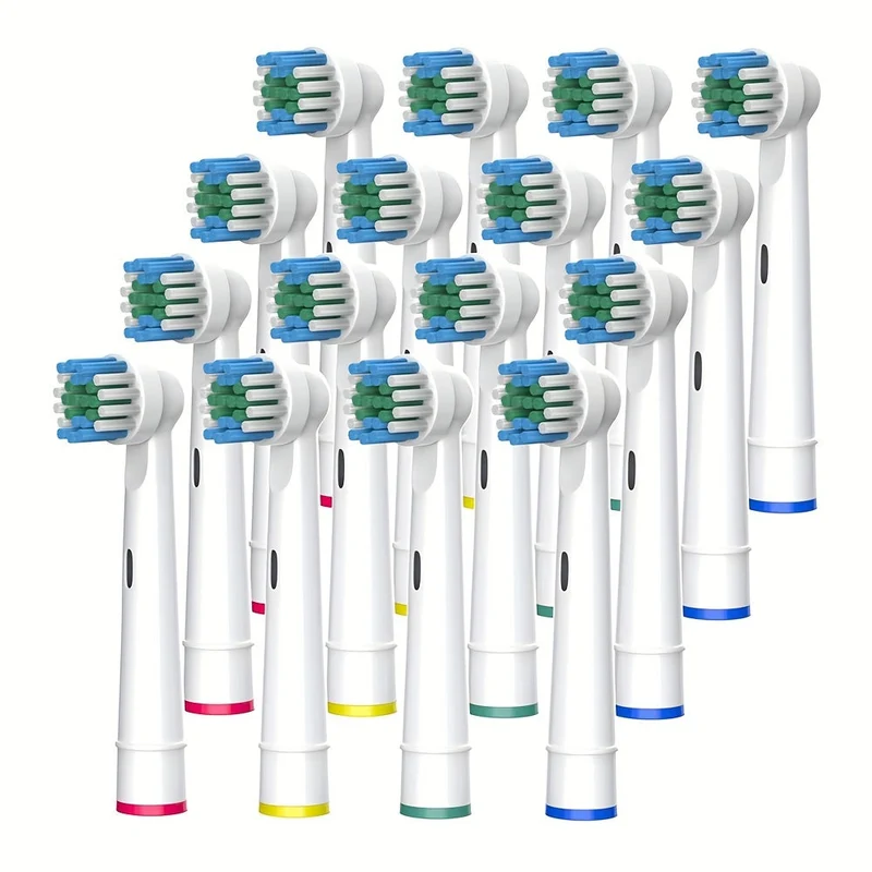 16 Testine di Ricambio per Spazzolini – Adatte ai Modelli Oral-B e Offrono una Pulizia Approfondita