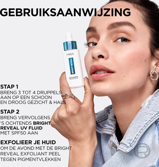 L'Oréal Paris Revitalift Bright Reveal Niacinamide Serum- 30 ml - 3 stuks