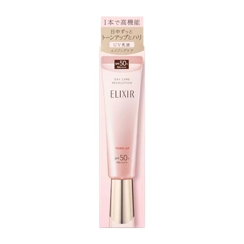 Shiseido ELIXIR Day Care Revolution Tone Up SPF50+ PA++++ 35g Baby Pink