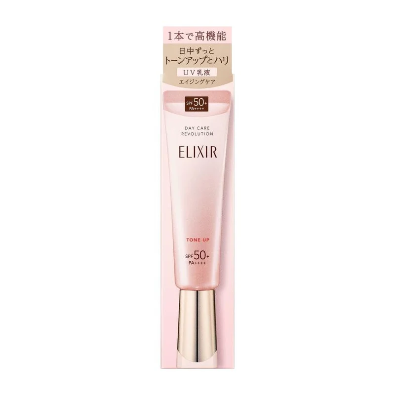 Shiseido ELIXIR Day Care Revolution Tone Up SPF50+ PA++++ 35g Baby Pink