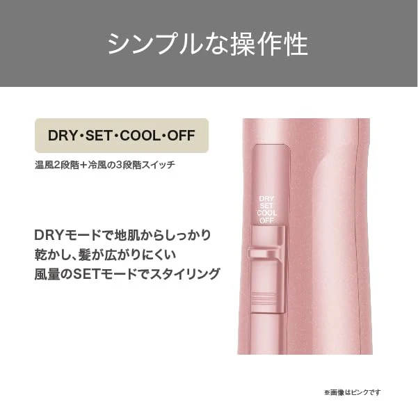 TESCOM Curl Hair Dryer Negative Ion Lightweight Pink TC360A-P